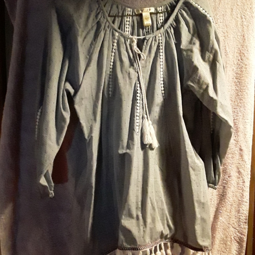 Blouse cotton with tassle..never worn